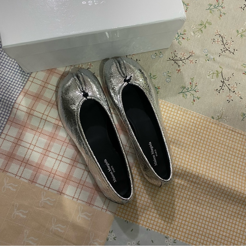 Maison Martin Margiela Silver Metallic Ballet Flats